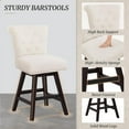 thumbnail image 6 of Dycanpo 26'' Swivel Bar Stools Set of 4, Upholstered Barstool with Footrest for Kitchen,Beige-Fabric, 6 of 12