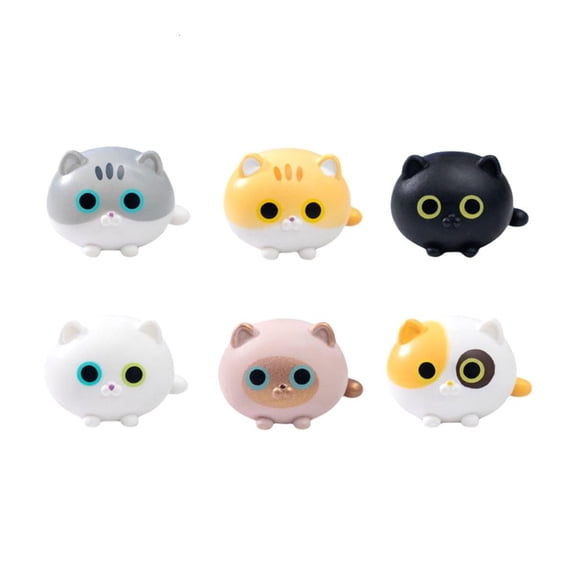Miniature Cats Statue Garden Decors Resin Cats Figurines Toy Mini Cake Toppers for Birthday Party Decorations Supplies