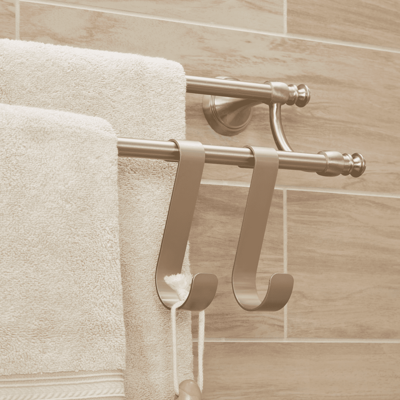 Better Homes & Gardens Safford 24 in Double Towel Bar, Satin Nickel