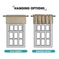 thumbnail image 5 of JIUZHEN Semi Blackout Valance Curtain for Living Room Kitchen Windows, Solid Rod Pocket Top Treatment Light Filtering Drapes for Home and Apartment, Taupe, 42 x 18 Inches, 1 Piece, 5 of 7