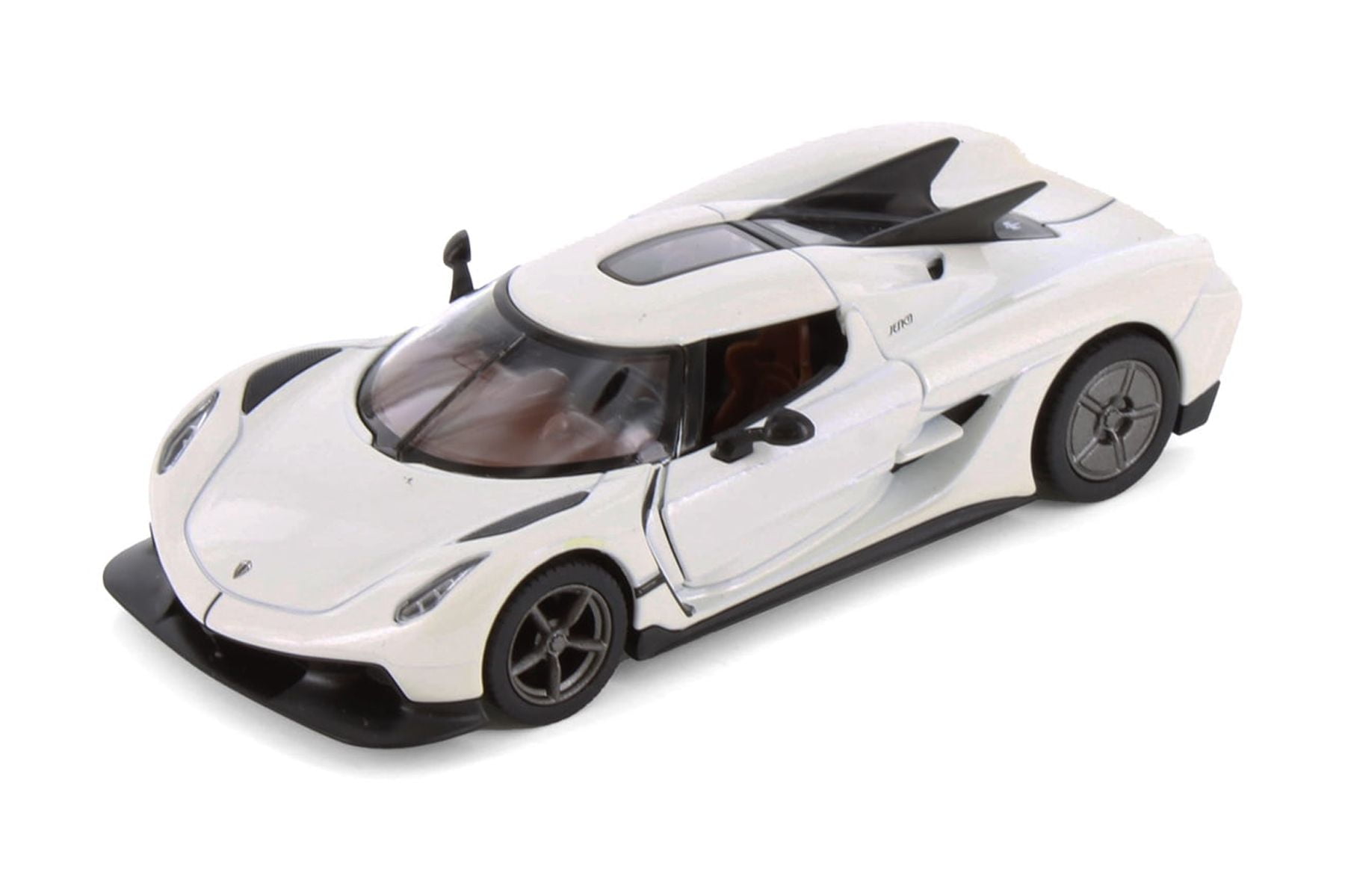 Kinsmart Koenigsegg Jesko Absolute, White Metal Toy Sports Car, 1
