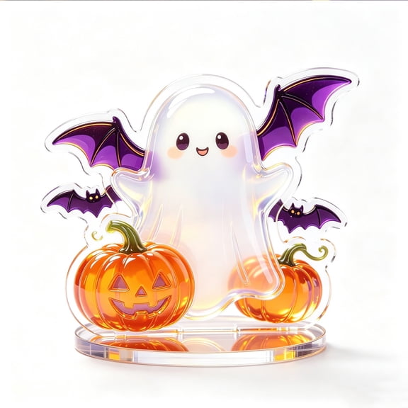 SHJHENG Halloween Acrylic 2D Flat Decorative Stand Ornaments Festive Tabletop Decor For Home And Party Celebration Ambiance