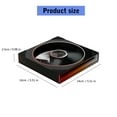 thumbnail image 5 of 140mm PC Case Cooling Fan 5V 3Pin ARGB Cyclic Light Effect and 4Pin PWM Adjustable Cooling Fan for Gamers, 5 of 16
