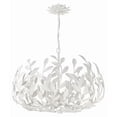thumbnail image 6 of Crystorama Broche 6 Light Matte White Chandelier - 27"W x 19"H x 27"D, 6 of 9