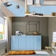 thumbnail image 5 of Hode Película Adhesiva Muebles Autoadhesivo Película Adhesiva Película Opaca Muebles Película para Cocina Paredes Armario Vinilo Impermeable Azul 40cmX300cm Con Brillo Vhermosa, 5 of 7