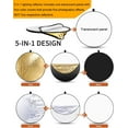 thumbnail image 2 of Light Reflector for Photography with Clip 24inch 5 in 1 Portable 60cm Round Collapsible Multi Disc Photography Studio Photo Camera Lighting Reflector Diffuser Silver,White, 2 of 7