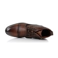 thumbnail image 6 of Polar Fox Brooke MPX806061 Woolen and Synthetic Leather Lace-up Fashion Chukka Boots with Zipper Closure, in Woven Brown, Men's Size 11, 6 of 8