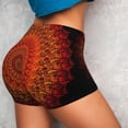 thumbnail image 4 of Cauagu Mandala for Womens Workout Impact Shorts,Booty Biker Shorts High Waisted Elastic Athletic Shorts for Yoga Gym Running Sports-Small, 4 of 8