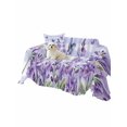 thumbnail image 2 of Purple Flowers Couch Cover, Butterfly Spring Floral Checkered Farmhouse Sofa Cover Blanket for 1 Seat Cushion, Sectional Sofa Slipcover Furniture Protector for Living Room Bedroom 71''x91'', 2 of 9