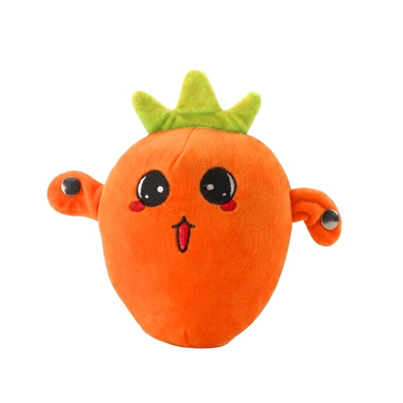 Interactive Music Plush Toy, Orange Radish Plush Musical Sensory Toy with Sounds, Soft Parent Child Plush Toys, Sensory Fabric Toys for Christmas and Birthday Gifts