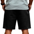 thumbnail image 4 of GrmtClth Father's Day Gift Casual Dad Papa Print American Flag Shorts Classic 4th Of July Patriotic Shorts Trendy Soft Elastic Drawstring Independence Day Clothing Black M, 4 of 4
