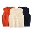 thumbnail image 3 of LYMAYTER Boys Spring Fall Vest for Kids Baby Solid Colors V-Neck Waistcoat Toddler Sleeveless Tank Sweaters 2-7 Years, 3 of 8