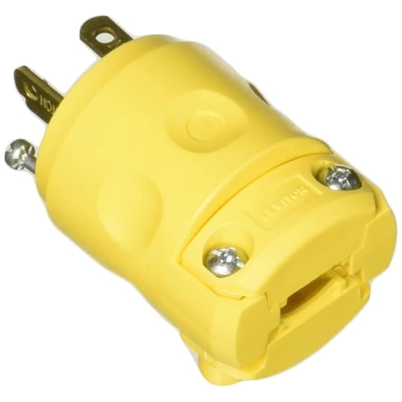 Leviton 620PV-000 Clavija de PVC, Grado Comercial, 20Amp, 250V, 2P, 3H, Nema 6-20P