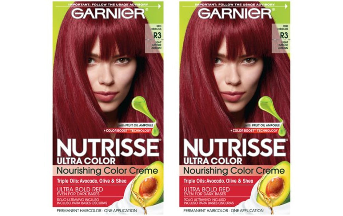8. Garnier Nutrisse Ultra Color Nourishing Hair Color Creme, R3 Light Intense Auburn - wide 7