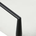 thumbnail image 6 of DUOSONG Woker Dining Chairs Set Of 2, Mid-Century Modern Dining Chairs, Kitchen Dining Room Chairs, Round Boucle Backrest Sherpa Dining Chair With Black Metal Legs White+Black Metal Dining Seating, 6 of 7