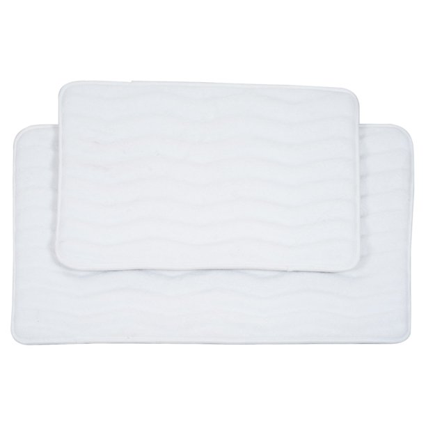 Lavish Home 2 Piece Memory Foam Bath Mat Set