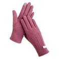thumbnail image 2 of Dyfzdhu Women Fall Winter Keep Warm Screen Thin Gloves Cycling Drive Fashion Elegant Letter Mark Windproof Purple, 2 of 4