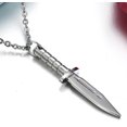 thumbnail image 3 of Pendentif Chaîne Couteau Dagger en Acier Inoxydable Punk pour Hommes et Femmes, Argent, 3 of 5