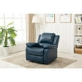 thumbnail image 2 of Comfort Pointe Clifton Navy Blue Faux Leather Glider Rocker Recliner, 2 of 12