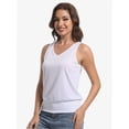thumbnail image 5 of Women's Summer V Neck Tank Top Basic Sleeveless Casual Fit Shirts, 5 of 6