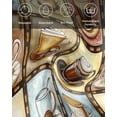 thumbnail image 6 of Cloth Napkins Retro Coffee Theme Stitching Art Washable Soft Kitchen Dinner Napkin Set of 4,Farm Cups Cappuccino Beans Reusable Cocktail Napkins for Wedding Holiday Party Event,20x20In, 6 of 7