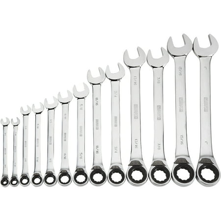 

Klutch Reversible Ratcheting Wrench Set - 13-Pc SAE: 1/4in.-1in.