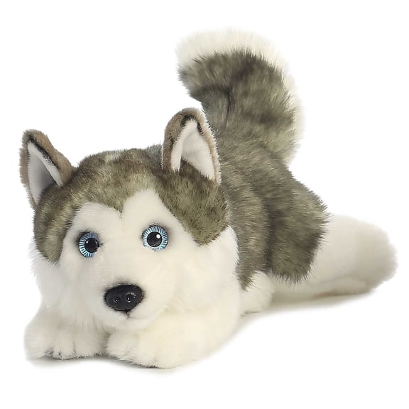 Aurora - Medium Gray Miyoni - 11" Husky - Realistic Stuffed Animal