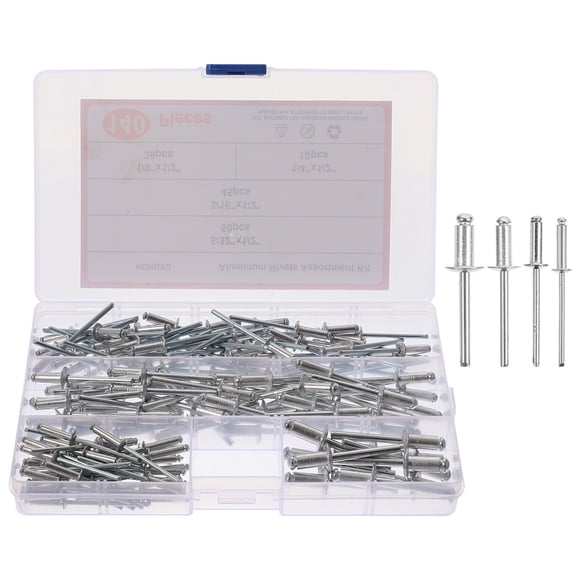 Shisuyan Rivets For Aluminium Construction Applications 140Pcs Silver