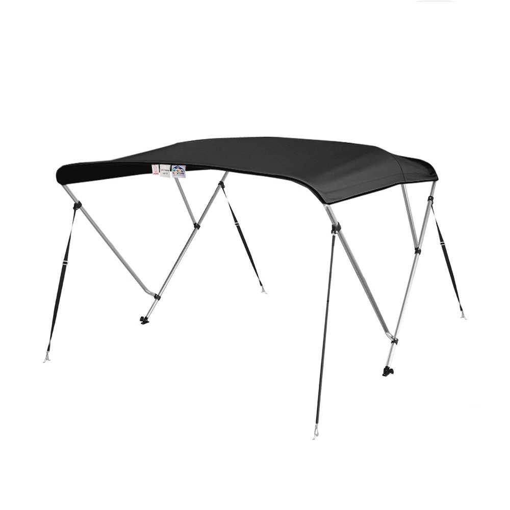 New Bimini Top Boat Cover 3 Bow 54”H x79”84” W Solution Dye Black
