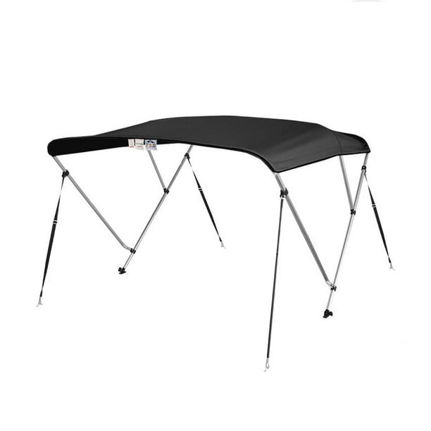 New Bimini Top Boat Cover 3 Bow 54”H x79”84” W Solution Dye Black