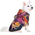 thumbnail image 2 of Goofa Colorful Gecko Jungle Art Pattern Small Dog Sweater Hoodies Pet Grey Hooded Soft Fleece Sweatshirts with Pocket Fall Winter Puppy Cat Sweaters Warm Clothes-X-Large, 2 of 8