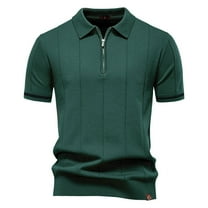 Mens Golf Shirts Short Sleeve Quarter Zip Knit s Slim Fit Textured Stretchy Shirt for Men XXL