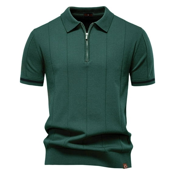Mens Golf Shirts Short Sleeve Quarter Zip Knit s Slim Fit Textured Stretchy Shirt for Men XXL