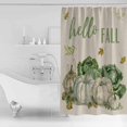 thumbnail image 4 of 60x72 Inch Shower Curtains for Bathroom Hello Fall Fabric Bath Curtain Decor Farmhouse Pumpkins Thanksgiving Maple Leaf Waterproof Restroom Curtains Shower Set Accessories with 12 Hooks 60 Inch, 4 of 6