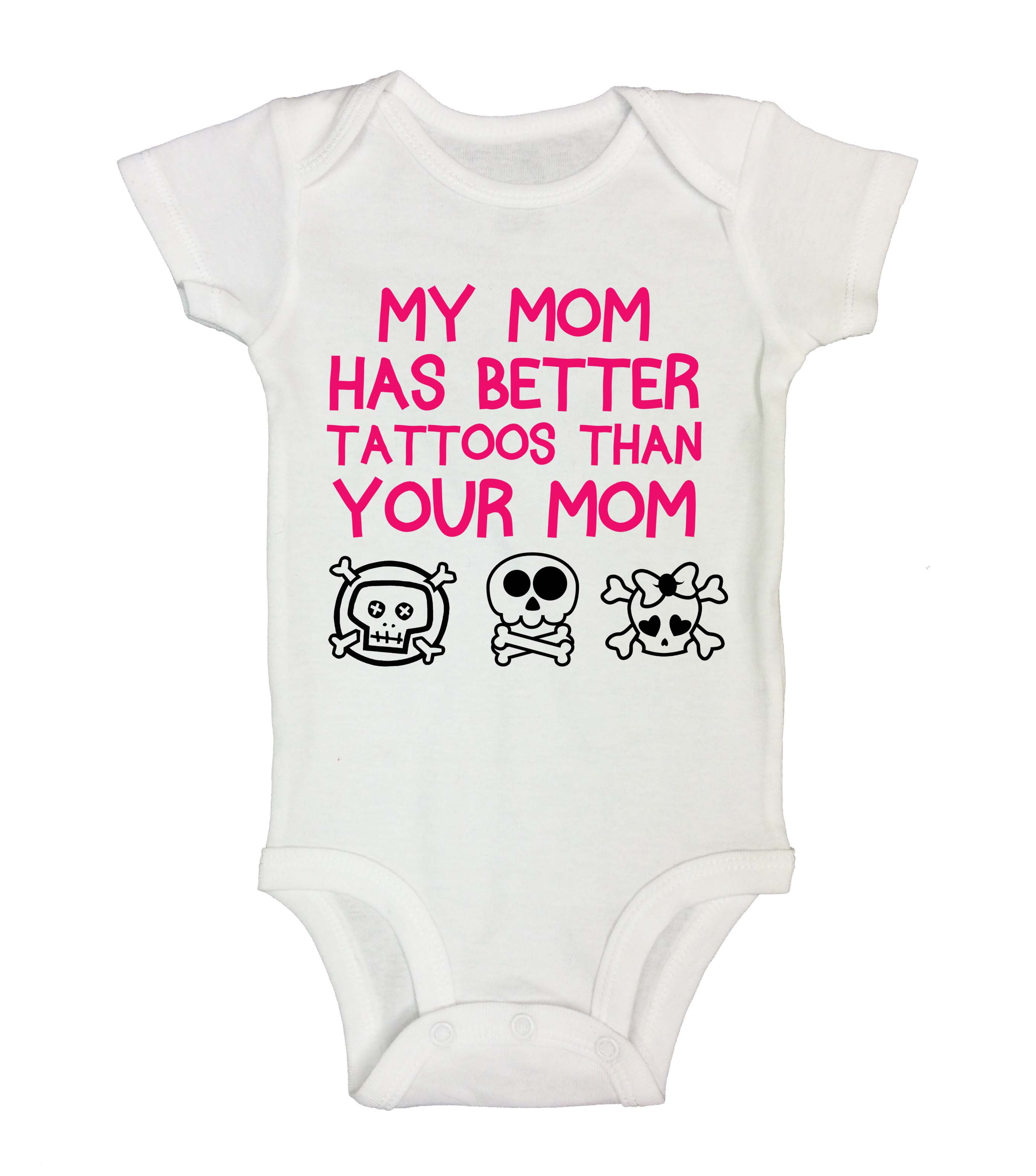 Funny baby onesie My Mom has more Tattoos.. Great shower gift Bodysuit  Romper 