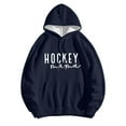 thumbnail image 3 of Hockey Mama Hoodies for Women 2025 Long Sleeve Soft Graphic Hooded Sweatshirt with Pockets Pullover Tops, 3 of 4