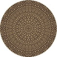 thumbnail image 1 of Ahgly Company Machine Washable Indoor Round Transitional Metallic Gold Area Rugs, 7' Round, 1 of 7