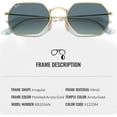 thumbnail image 3 of Ray-Ban RB3556N OCTAGONAL CLASSIC Square-Round Shaped Non-Polarized Sunglasses for Men & Women - Includes Official RAYBAN Eyewear Kit - Ideal Formal & Casual Wear Sunglasses - Blue Gradient Lens, 3 of 7