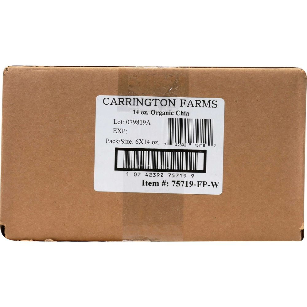 Carrington Farms Organic Chia Seed, 14 Ounce -- 6 per case.