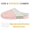 thumbnail image 3 of HOMEHOT Womens Fuzzy Slippers Plush Lined Memory Foam Slippers Chenille Scuff Slippers for Women Slip on House Shoes Adult Pink Size 7 Female, 3 of 6