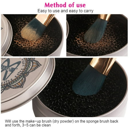 Makeup Brushes Color Removal Cleaner Sponge Easily Remove Eye Shadow or Blush Color from Makeup Brushes and Switch to Next (Best Way To Remove Eye Makeup Without Causing Wrinkles)