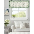 thumbnail image 3 of Curtain Valance for Windows,Green Eucalyptus Leaf Watercolor Kitchen Valances Rod Pocket Short Curtains,Fern Rainforest Leaves Window Treatment Panel for Bedroom Bathroom 42"x12", 3 of 7