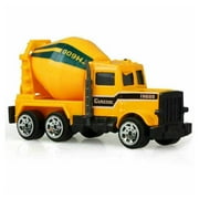 6 Pcs Mini Die Cast Car Set 1/64 Scale Alloy Construction Trucks - Dump Truck, Excavator, Forklift, Road Roller, Bulldozer, Mixer Truck - Toy Cars for Kids Boys Girls Birthday Xmas Present