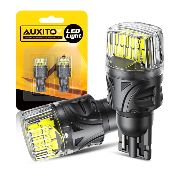 AUXITO Upgraded 912 921 LED Bulb Reverse Lights, Backup Light Bulbs for Car, 500% Higher Brightness 6000K White, Mini Size Non-polarity Canbus Error Free T15 906 W16W Bulb, Pack of 2