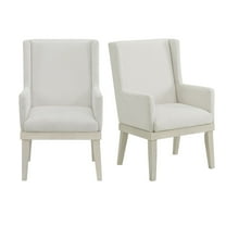 Picket House Furnishings Rhiannon Dining Arm Chair Set in Antique White