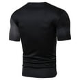 thumbnail image 4 of Icvfdpl Mens T-Shirts New Sizes Slim Fit Casual Splicing Round Neck Short Sleeved Black Soft Mens Undershirts L, 4 of 4