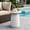 White, variant on FOROUTIA 22 Inch Cone-Shaped MgO Outdoor Side Table, Concrete Look Accent End Table for Patio Living Room Balcony, Gray