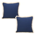 thumbnail image 1 of Funda de almohada de lino de color sólido de 2 piezas, adecuada para sofá, dormitorio y ciclismo., 1 of 5