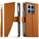 thumbnail image 1 of Funda cartera GANGXUN para Xiaomi 14T Pro 5G , cuero PU con tarjetero, cremallera, correa de mano, soporte y protección 506°, 1 of 6