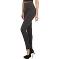 thumbnail image 3 of Sakkas Cable Knit Fleece Lined Leggings - Charcoal - One Size, 3 of 6
